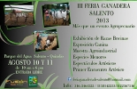 El evento ganadero se hace en convenio entre la alcaldía de Salento, ganaderos y entidades productoras de la región de Quindío. Foto: Suministrada III Feria de Salento. III Feria Ganadera de Salento 2013