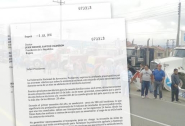 A través de una carta, el dirigente gremial le expresó al presidente las preocupaciones del sector arrocero. Foto: CCT Colombia @CCTPresidente / CONtexto ganadero. Paro camionero, Paro camionero colombia, Paro camionero colombia noticias, Paro camionero gobierno santos, contexto ganadero