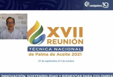 El Director General de Cenipalma, Alexandre Cooman, planteó los retos que tiene el centro de investigación de cara al crecimiento de la palmicultura colombiana. Foto: Cortesía Cenipalma, reunión técnica, palma de aceite, retos, investigación, extensión, innovación, estatus fitosanitario, productividad, eficiencia, Costos de Producción, Oportunidades, calidad, monitorear, demandas, tendencias, Producción, consumo, ámbito internacional, valor agregado, ambiental, bioeconomía, Economía Circular, agricultura 4G, nuevas tecnologías, Fondo de Fomento Palmero, prioridades, plantaciones, plantas de beneficio, Fedepalma, Ganadería, ganadería colombia, noticias ganaderas colombia, CONtexto