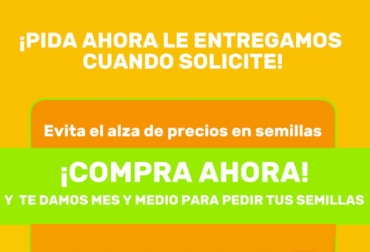 Hasta principios de abril estará vigente la promoción que tiene TVGan para que los ganaderos adquieran las semillas para sus pastos y forrajes a precios de 2021. Foto: Cortesía alzas, precios, Alimentos, inflación, DANE, banco de la república, cadena de producción, insumos, semillas, TVGAN, Lluvias, siembras, almacenamiento, escasez, existencias, brachiarias, Panicum, brachiarias hibridas, maíz, raigrás, asesoría, medios de pago, domicilio, Ganadería, ganadería colombia, noticias ganaderas colombia, CONtexto ganadero