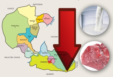 Los ganaderos de Risaralda están preocupados por la disminución en la producción que se ha dado por cuenta del verano. Foto: CONtexto ganadero. Risaralda, desabastecimiento, reducción, carne, leche, ganaderos