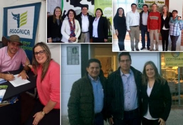 Los convenios se firmaron con los gremios locales ubicados en 5 municipios del Altiplano Cundiboyacense. Fotos: Cortesía Ganexpo. Alianzas Ganexpo