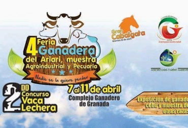 Granada será la sede de la 4ta versión de la feria ganadera del Ariari. Foto: Aganar. feria ganadera en Ariari, exposición de ganados en Ariari, remato de ganado en Ariari, Alcaldía de granada organiza feria ganadera de la región del Ariari