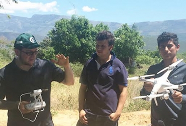 Esta tecnología también se está usando sobre un cultivo de arroz en El Zulia. Foto: unipamplona.edu.co. drones en la agricultura, Universidad de Pamplona