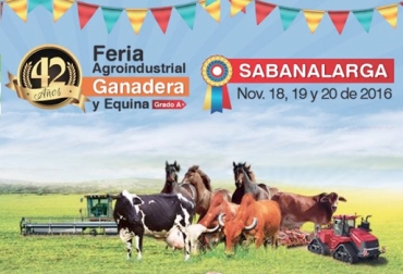 Desde el 18 al 20 de noviembre se llevará a cabo la 42 versión de la Feria Agroindustrial, Ganadera y Equina grado A de Sabanalarga. Foto: https://www.facebook.com/feriaganaderasabanalarga1. Feria Ganadera de Sabanalarga, Feria ganadera de Sabanalarga 2016, Feria equina de Sabanalarga, Feria agroindsutrial de Sabanalarga, ganaderos del caribe, Ganaderos de Sabanalarga, CONtexto ganadero