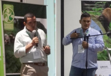 Luis Hernando Ortiz y Adrián Chindichué dieron a conocer los resultados del proyecto implementado por Nestlé. Foto: CONtexto ganadero. lechería, lechería sostenible, producción sostenible de leche, leche en caquetá, leche tropical, nestlé, proyecto lechero nestlé, BID y Nestlé, ganadería sostenible, ganadería sostenible en caquetá, contexto ganadero, ganadería colombia