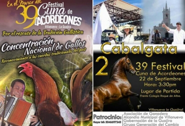 La concentración de gallos y la cabalgata harán parte de la agenda del 39 festival de Cuna de Acordeones. Foto: @VillanuevaGuaj 39 festival Cuna Acordeones Villanueva Guajira 2017, cabalgata festival cuna de acordeones 2017, cabalgata festival cuna acordeones Villanueva Guajira 2017, 39 festival Cuna Acordeones Villanueva Guajira, Asociación de Ganaderos y Agricultores de Villanueva, CONtexto ganadero, ganaderos Colombia