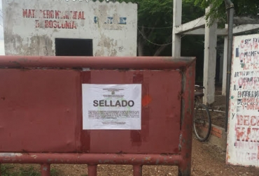 El cierre del matadero fue ordenado hace 3 años por el Invima por problemas de inocuidad. Foto: Cortesía. Bosconia comercio carne septiembre 2018, ganaderos Bosconia Cesar, Comité de Ganaderos del Valle de Ariguaní, sacrificio clandestino Cesar septiembre 2017, Sacrificio clandestino Cesar, sacrificio clandestino ganaderos Cesar, acciones contra sacrificio clandestino ganaderos Cesar, acciones contra abigeato Cesar, ganadería Cesar, Policía Ejército ganaderos Cesar, mataderos Cesar, plantas beneficio Cesar decreto 1500, CONtexto ganadero, ganadería colombia