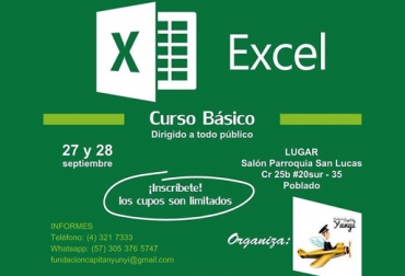 Todavía tiene tiempo de inscribirse en el curso de Excel básico de la Fundación Capitán Yunyi. Foto: Cortesía Fundacion Capitán Yunyi 2018, Curso Excel Capitan Yunyi septiembre 2018, Excel en ganadería, registros en ganadería, cursos de ganadería, curso Excel septiembre 2018 Fundación Capitán Yunyi, Fundación Capitán Yunyi, Fundación Luis Alberto Martínez, CONtexto ganadero, ganaderos colombia, noticias ganaderas colombia