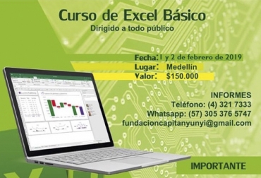 Este el primer curso que organiza la fundación en el arranque del 2019. Foto: Fundación Capitán Yunyi Curso Excel Fundacion Capitán Yunyi 2019, Fundacion Capitán Yunyi curso excel, Curso Excel Capitan Yunyi enero 2019, Excel en ganadería, registros en ganadería, cursos de ganadería, curso Excel enero 2019, Fundación Capitán Yunyi, Fundación Capitán Yunyi, Fundación Luis Alberto Martínez, CONtexto ganadero, ganaderos colombia, noticias ganaderas colombia