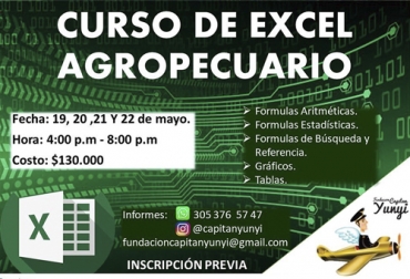 Cualquier persona del sector agropecuario, sin importar la explotación, puede aprender a gestionar los datos en su finca con Excel al inscribirse a este curso. Foto: Fundación Capitán Yunyi Curso Excel Fundacion Capitán Yunyi 2020, Curso de Excel Agropecuario, Fundacion Capitán Yunyi curso excel, Excel en ganadería, registros en ganadería, cursos de ganadería, curso Excel mayo 2020, Fundación Capitán Yunyi, curso para ganaderos, Fundación Luis Alberto Martínez, coronavirus, COVID-19, cuarentena, Ganadería, ganadería colombia, noticias ganaderas, noticias ganaderas colombia, CONtexto ganadero