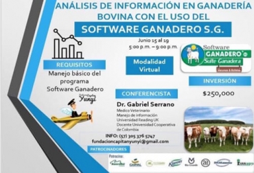 Como todos los meses, la fundación ha organizado un espacio de capacitación en modalidad virtual para que usted aprenda sin salir de su casa o finca. Foto: Fundación Capitán Yunyi Curso software ganadero, Fundación Capitán Yunyi 2021, Curso Software Capitan Yunyi junio 2021, Software Ganadero, curso para ganaderos, registros en ganadería, cursos de ganadería, curso software ganadero Fundación Capitán Yunyi, Fundación Capitán Yunyi, ganado bovino, ganadería bovina, ganaderos, ganaderos colombia, ganado, vacas, vacas Colombia, bovinos, Ganadería, ganadería colombia, noticias ganaderas, noticias ganaderas colombia, CONtexto ganadero, contextoganadero