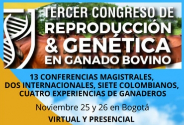 El encuentro se realizará de manera presencial en Bogotá, pero usted puede asistir de manera virtual desde cualquier lugar de Colombia o el mundo. Foto: Cortesía Tercer Congreso de Reproducción Genética y Nutrición en Bovinos, Congreso reproducción bovina, periódico El agro, reproducción en bovinos congreso, Evento reproducción bovina Bogotá noviembre 2021, genética y reproducción, ganado bovino, ganadería bovina, carne, leche, ganaderos, ganaderos colombia, ganado, vacas, vacas Colombia, bovinos, Ganadería, ganadería colombia, noticias ganaderas, noticias ganaderas colombia, CONtexto ganadero, contextoganadero
