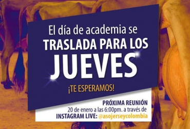 A petición de varios asistentes que querían asistir en directo a las charlas de Asojersey, la asociación decidió cambiar el horario habitual de los sábados a los jueves en la tarde para sus tardes académicas. Foto: Asojersey fasciola hepática en bovinos, fascioliosis, fascioliasis, agriblocks, agriblocks industria bovina colombiana, blockchain ganadería, blockchain colombia, tarde académica Asojersey, Asojersey 2022, asociación colombiana criadores jersey, fasciola, ganado bovino, ganadería bovina, carne, leche, ganaderos, ganaderos colombia, ganado, vacas, vacas Colombia, bovinos, Ganadería, ganadería colombia, noticias ganaderas, noticias ganaderas colombia, CONtexto ganadero, contextoganadero