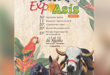 Este año Expo Asís se realizará del 11 al 15 de agosto con juzgamientos ganaderos y concursos lecheros, entre otras actividades. Foto: Cortesía Afiche promocional Expo Asís 2022