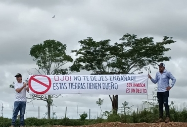 Ganaderos y agricultores en Plato, Magdalena, unidos para defender la propiedad privada. Foto: Cortesia Protesta pacífica de ganaderos y agricultores en Plato, Magdalena
