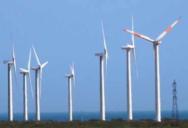 El parque eólico tiene instalada una potencia nominal de 19,5 MW con 15 aerogeneradores. Foto: EPM. Jepírachi parque eólico