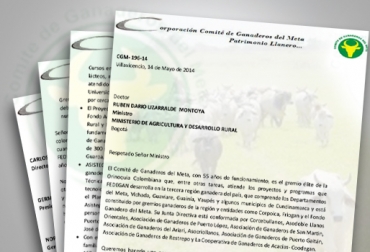 La carta hace un llamado a validar que no hay otro gremio con la experiencia de Fedegán. Foto: CONtexto ganadero. carta de respaldo a fedegán