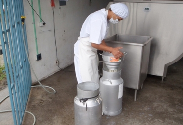 Los productores tienen asegurada la venta de su leche, ya que su socio estratégico es la pasteurizadora La Mejor. Foto: Sena. Centro de acopio lácteo