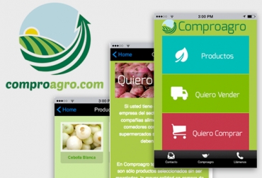La aplicación ya está disponible para ser descargada en la plataforma google play, mientras que para teléfonos iPhone está en desarrollo. Foto: ComproAgro. ComproAgro