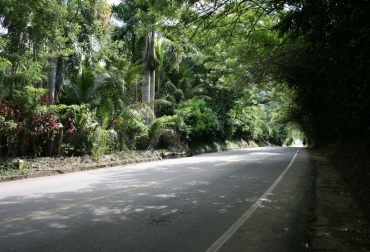Panorámica de la vía Panamericana en cercanías a la finca de Humberto Cadavid. Foto: Cortesía Humberto Cadavid Por temor a represalias no se ha podido registrar la labor de explotación