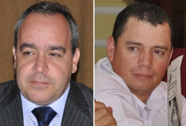 Daniel Cadavid (i) y Mariano Restrepo (d), representantes de la ganadería antioqueña, dieron a conocer los retos y proyectos del sector para 2014. Foto: CONtexto Gandero. Ganaderos de Antioquia