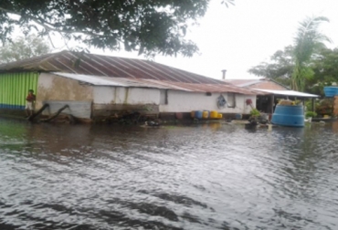 Maní es la población más afectada por cuenta de las lluvias, ya que con el desborde del río Cusiana, 312 familias resultaron afectadas. Foto: Gobernación del Casanare. Maní, Casanare