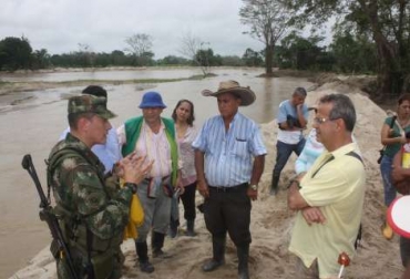El Ejército prestará su ayuda y vigilancia para la construcción de las obras. Foto: Ejército Nacional. Jarillones en Colombia.