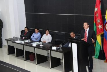 La presentanción de la modificación fue hecha por el gobernador de Santander, Richard Aguilar, ante la Asamblea Departamental. Foto: Gobernación de Santander. Asamblea Departamental de Santander