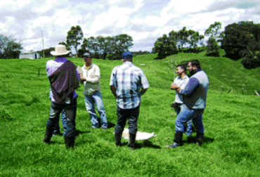 Medianos y pequeños productores lácteo de Antioquia trabajan en equipo. Foto: Prensa Gobernación. Productores lácteos.