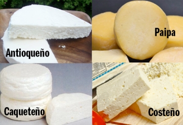 El país tiene 12 variedades entre quesos y quesillos, todos propios de una región, cada uno con un sabor auctótono que lo hace único. Foto: CONtexto Ganadero. Quesos colombianos