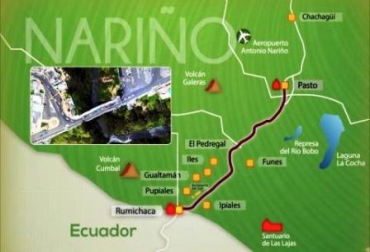 Carretera fronteriza Rumichaca - Pasto será fortalecida para el comercio y transporte de Colombia con Suramérica. Foto: ANI. Doble calzada entre Pasto y Rumichaca.