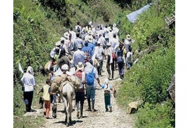 Las presiones de la guerrilla han obligado a campesinos de la zona a buscar otros lugares. Foto: Ministerio de Agricultura Las presiones de la guerrilla han obligado a campesinos de la zona a buscar otros lugares