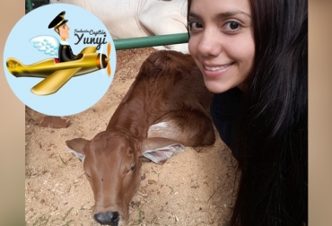 Daniela Bustamante es la primera estudiante que se gradúa como especialista gracias a la fundación Capitán Yunyi. Foto: Cortesía Fundación Capitán Yunyi, Fundación Luis Alberto Martínez, estudiantes Fundación Capitán Yunyi, Becas para estudiar en la universidad Colombia, becas para el sector agropecuario, fundación ayuda jóvenes Colombia, jóvenes del campo en Colombia, comite cebuista antioquia, CONtexto ganadero, ganaderos colombia, noticias ganaderas colombia