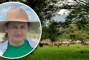 La ganadera y veterinaria Disney Baquero Umaña ha cofundado varios proyectos sostenibles con los que busca defender y reivindicar la actividad pecuaria. Foto: ganaderiaregenerativa.com - facebook.com/sosty.co disney baquero ganadera regenerativa