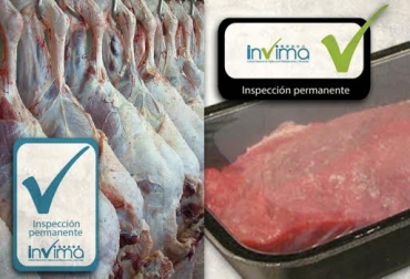 Los sellos son para canales y productos cárnicos empacados. Foto: Invima-CONtexto ganadero. sellos carnes colombia