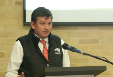 Carlos Ramiro Chavarro, gerente de Finagro Foto Agroexpo Finagro, Agroexpo 2017, desembolsos Finagro 2017, Contexto ganadero, ganadería Colombia