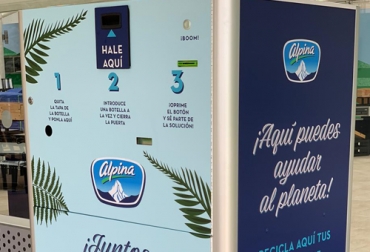 Esta es la máquina instalada en la Cabaña de Sopó de Alpina para reciclar el plástico de botellas y empaques. Foto: Cortesía reciclaje, día nacional del reciclaje, día nacional del reciclador, Ganadería, Alpina, Alquería, Nestlé, Tetra Pak, reciclaje plástico Colombia, reciclaje empresas Colombia, empresas lácteas Colombia reciclaje, uso del plástico, empaques, reutilización, aprovechamiento de residuos, CONtexto ganadero, ganadería colombia, noticias ganaderas colombia