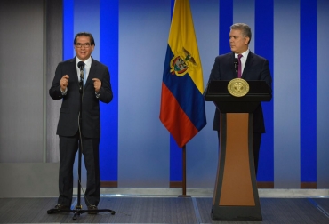 El ministro Zea y el presidente Duque explicaron las medidas para beneficiar el agro. Foto: Cortesía. ganadería, ganadería colombia, noticias ganaderas, noticias ganaderas colombia, contexto ganadero, coronavirus, covid-19, coronavirus colombia, agro, agro colombia, créditos para el agro, créditos coronavirus, medidas económicas coronovirus, medidas económicas para el agro,