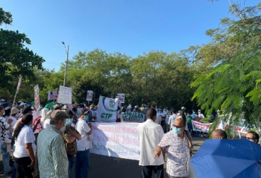 Fue un plantón para rechazar las importaciones de leche en polvo de la industria, decirle “al país y al gobierno que con la ganadería no se juega”. Foto: Fedegán
