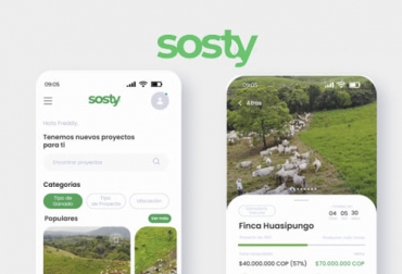 Con esta app usted puede invertir desde $700 mil en proyectos ganaderos y recibir su dinero entre 9 y 12 meses después. Foto: sosty.co app sosty plataforma invertir ganado