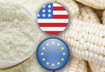 Entre los productos con el mayor volumen están el maíz blanco, el maíz amarillo, alimento balanceado para animales, leche en polvo y otros productos lácteos. Foto: es.wikipedia.org - pngwing.com - lacteoslatam.com - madeincolombia.com.co productos contingentes arancelarios TLC estados unidos unión europea