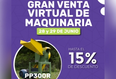 Almagán y Penagos Hermanos realizar la gran venta virtual de maquinaria y equipos con descuentos hasta del 15 %. Foto: Cortesía Afiche promocional venta virtual
