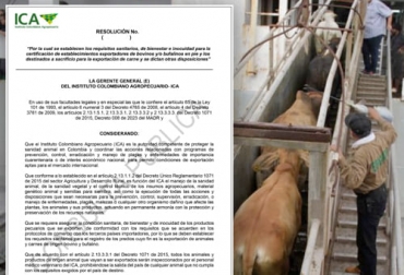 El proyecto de resolución del ICA busca establecer una serie de parámetros para la exportación de ganado en pie. Foto: agenciapi.co - fenalco.com.co Imagen de proyecto de resolución