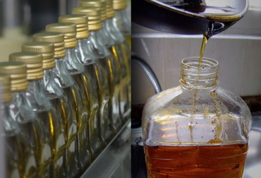 Los aceites reutilizados forman compuestos parcialmente hidrogenados, denominados como ácidos grasos trans, que son perjudiciales para la salud. Foto: CONtexto ganadero. Aceite reenvasado