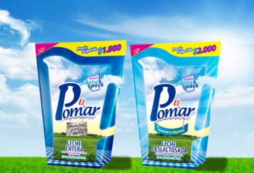 En Cundinamarca y Bogotá se comercializa leche larga vida en un empaque innovador que no afecta el precio final del producto. Foto: Suministrada por El Pomar. envase leche