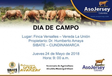 Esta es la invitación de la asociación para el segundo día de campo de 2018. Foto: Asojersey Día de Campo Asojersey 2018, Día de Campo Asojersey mayo 2018, segundo día de campo Asojersey, Finca Versalles, ganadero Humberto Amaya, presidente Asojersey 2018, proyectos Asojersey, actividades Asojersey 2018, cambio junta directiva Asojersey, Fedegán Asojersey 2018, CONtexto ganadero, ganaderos colombia, noticias ganaderas colombia