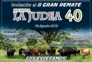 La Judea lleva más de 40 años como empresa líder en la producción lechera. Foto: Cortesía II Gran Remate La Judea, segundo gran remate, tercer día de campo La Judea, remate La Judea 2018, remate de ganado, venta de ganado, Gyr, Brahman, Guzerá, Guzolando, Girolando, Hacienda La Judea, La Judea Valle del Cauca, ganados de La Judea, CONtexto ganadero, ganaderos Colombia, noticias ganaderas Colombia