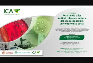 En el evento se presentarán herramientas a los asistentes para contribuir en la mitigación de la Resistencia Antimicrobiana, RAM, que es un fenómeno que está costando un mayor número de vidas cada día. Foto: ICA ICA, seminario “Resistencia a los antimicrobianos. Cultura del uso responsable, un compromiso social”, Ganadería, ganadería colombiana, noticias ganaderas, noticias ganaderas Colombia, CONtexto ganadero
