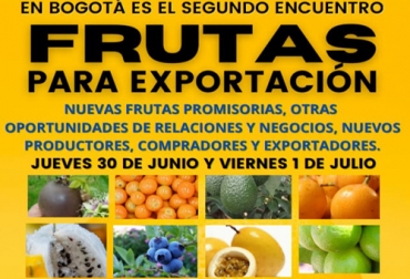 En Bogotá realizarán el segundo encuentro “Frutas para exportación” para tener nuevas oportunidades de relaciones y negocios con estas frutas. Foto: Cortesía seminario de frutas para exportación en Bogotá